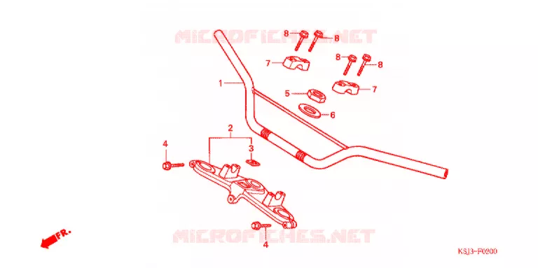 HENDEL PIJP Honda MOTO 80 CRF 2005  CRF80F5
