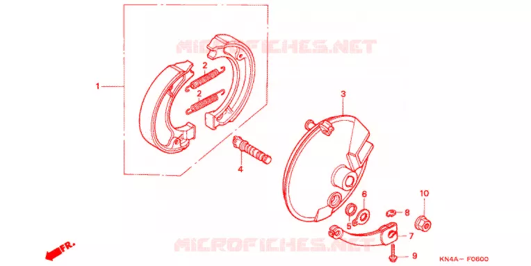 VOOR REM PANEEL Honda MOTO 80 CRF 2005  CRF80F5