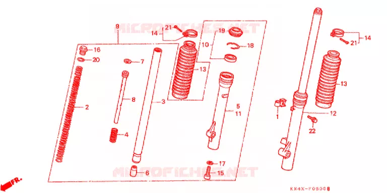 VOOR VORK Honda MOTO 80 CRF 2005  CRF80F5