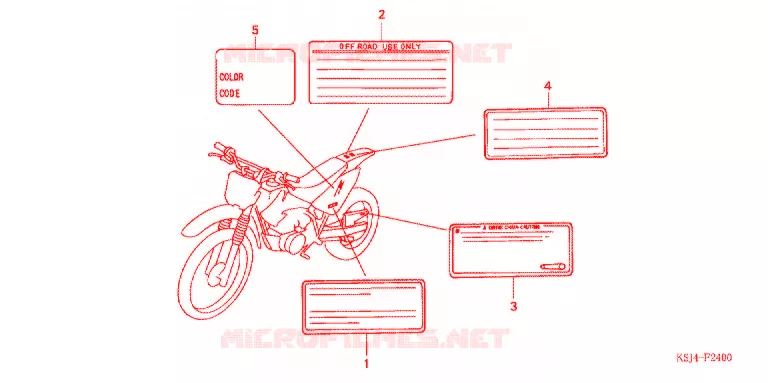 WAARSCHUWINGSLABEL(1) Honda MOTO 80 CRF 2006  CRF80F6