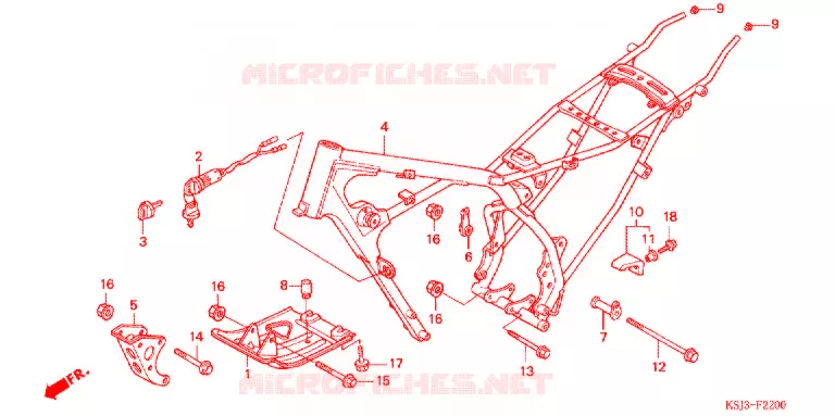 FRAME CHASSIS Honda MOTO 80 CRF 2006  CRF80F6