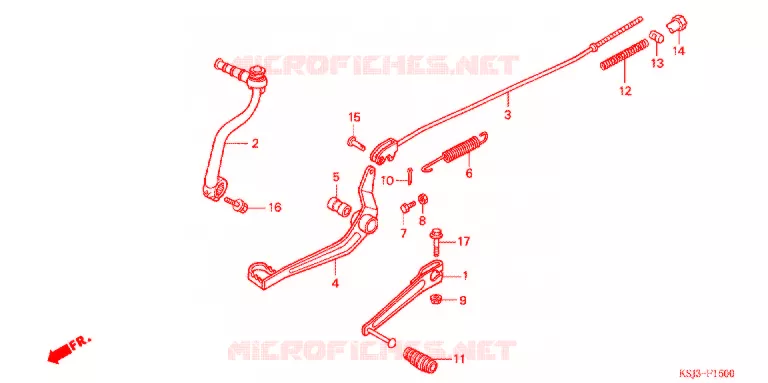 OPSTAP/KICKARM/ WISSEL PEDAAL Honda MOTO 80 CRF 2006  CRF80F6