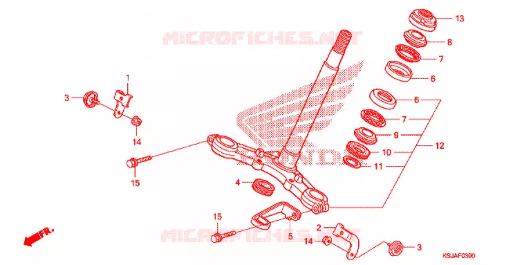 STURING STANG/BOVENSTE BRUG Honda MOTO 80 CRF 2008  CRF80F8