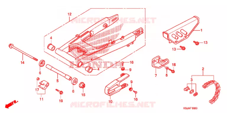 ZWAAI-ARM/KETTINGKAST Honda MOTO 80 CRF 2008  CRF80F8
