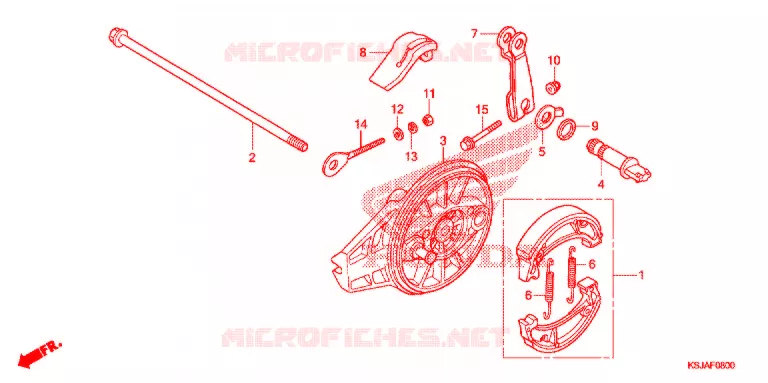 ACHTER REM PANEEL Honda MOTO 80 CRF 2010  CRF80F9