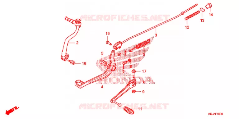 OPSTAP/KICKARM/ WISSEL PEDAAL Honda MOTO 80 CRF 2010  CRF80F9