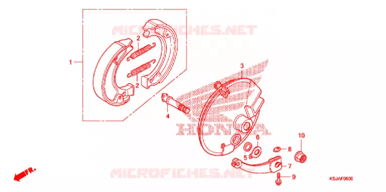 VOOR REM PANEEL Honda MOTO 80 CRF 2010  CRF80F9