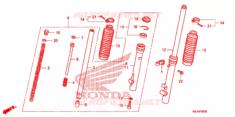 VOOR VORK Honda MOTO 80 CRF 2009  CRF80F9