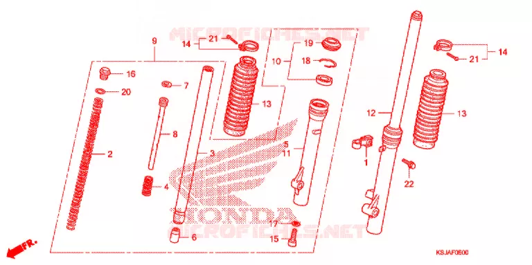 VOOR VORK Honda MOTO 80 CRF 2010  CRF80FA