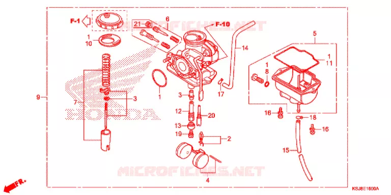 CARBURATEUR (CRF80F) Honda MOTO 80 CRF 2012  CRF80FC