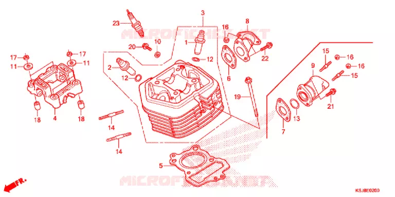 CILINDER/CILINDERKOP Honda MOTO 80 CRF 2013  CRF80FD