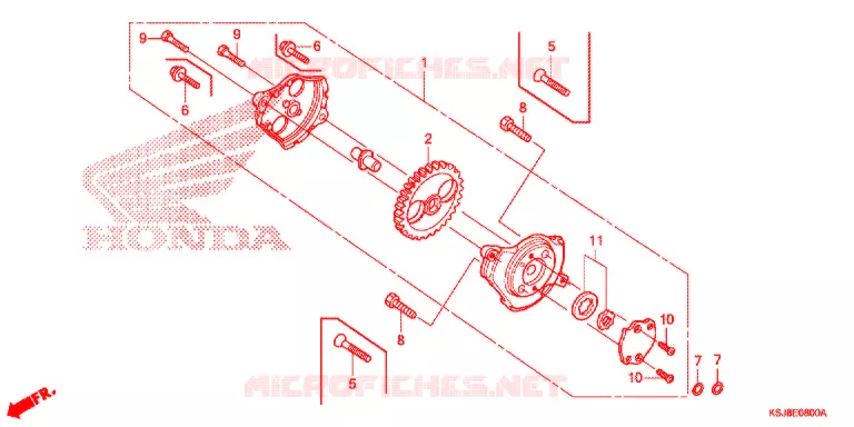 KRUKASCARTER/OLIEPOMP Honda MOTO 80 CRF 2013  CRF80FD