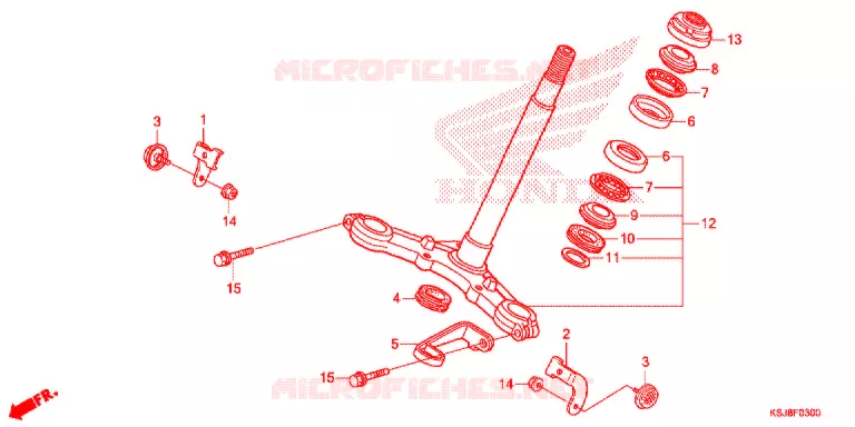 STURING STANG/BOVENSTE BRUG Honda MOTO 80 CRF 2013  CRF80FD