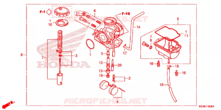 CARBURATEUR (CRF80F) Honda MOTO 80 CRF 2013  CRF80FD