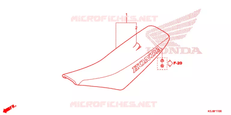 ENKELE ZITTING(2) Honda MOTO 80 CRF 2013  CRF80FD