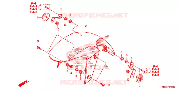VOORSPATBORD Honda MOTO 650 CB 2017  CB650FAH