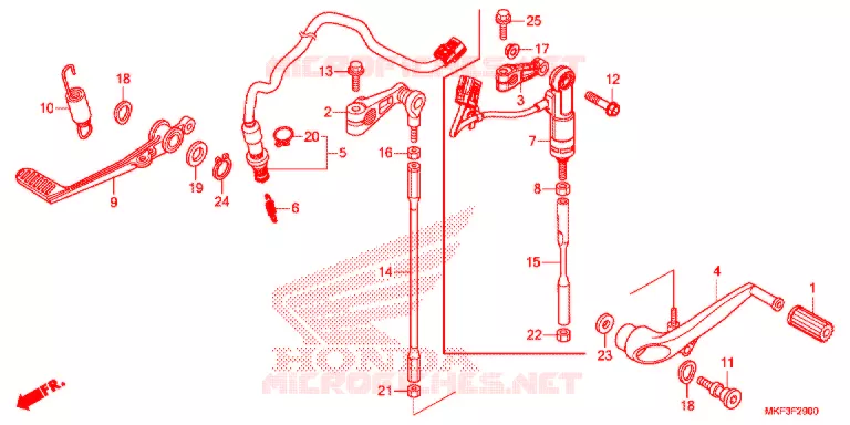 OPSTAP/KICKARM/ WISSEL PEDAAL Honda MOTO 1000 CBR 2017  CBR1000S1H