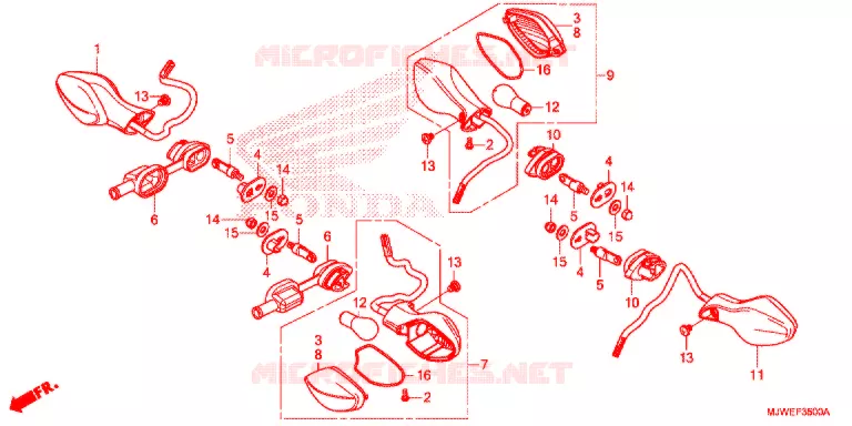 KNIPPERLICHT(2) Honda MOTO 500 CBR 2017  CBR500RAH