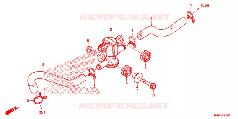 LUCHTINJECTIE SOLENOIDEKLEP Honda MOTO 500 CBR 2017  CBR500RAH