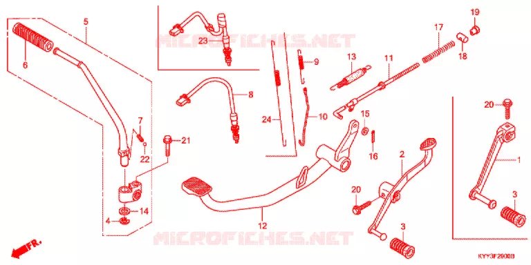 PEDAAL/KICKSTARTER ARM Honda MOTO 125 ACE 2017  CGX125SHH