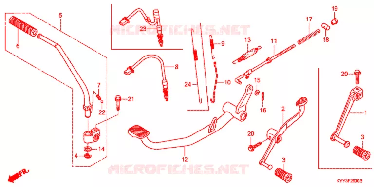 PEDAAL/KICKSTARTER ARM Honda MOTO 125 ACE 2017  CGX125SHH