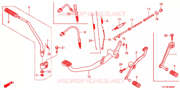 PEDAAL/KICKSTARTER ARM Honda MOTO 125 CG 2017  CGX125TFH