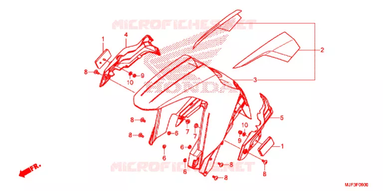 VOORSPATBORD Honda MOTO 1000 AFRICA-TWIN 2017  CRF1000AH