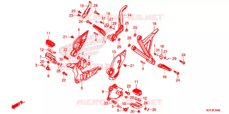 OPSTAP/KICKARM/ WISSEL PEDAAL Honda MOTO 1000 AFRICA-TWIN 2018  CRF1000AH