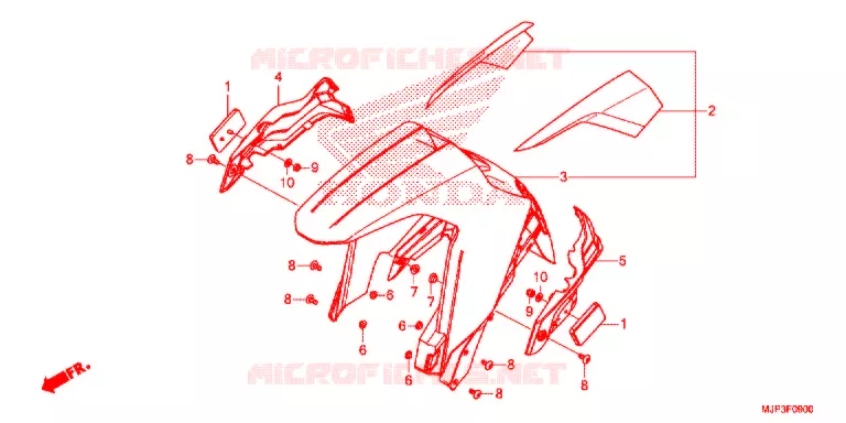 VOORSPATBORD Honda MOTO 1000 AFRICA-TWIN 2017  CRF1000AH