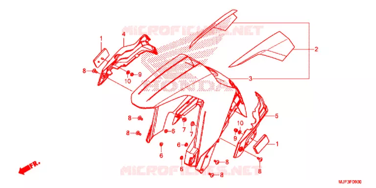 VOORSPATBORD Honda MOTO 1000 AFRICA-TWIN 2018  CRF1000AH