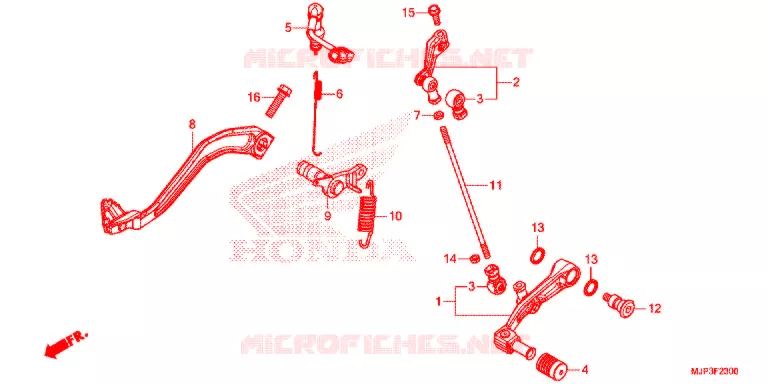 OPSTAP/KICKARM/ WISSEL PEDAAL Honda MOTO 1000 AFRICA-TWIN 2018  CRF1000AH