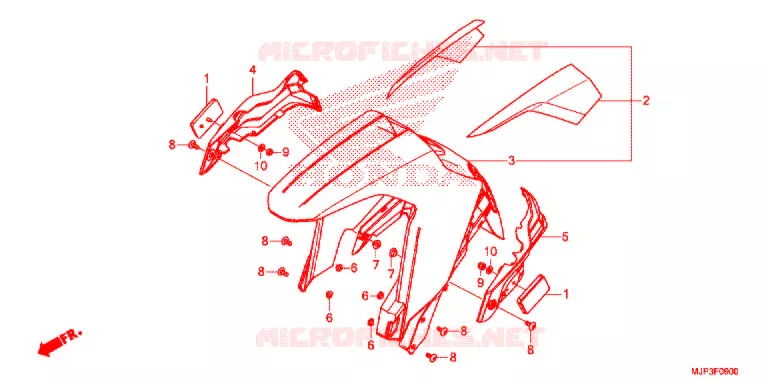 VOORSPATBORD Honda MOTO 1000 AFRICA-TWIN 2017  CRF1000AH