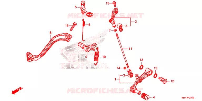 OPSTAP/KICKARM/ WISSEL PEDAAL Honda MOTO 1000 AFRICA-TWIN 2017  CRF1000DH