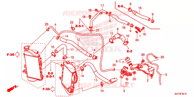 RADIATEUR SLANG Honda MOTO 1000 AFRICA-TWIN 2017  CRF1000DH
