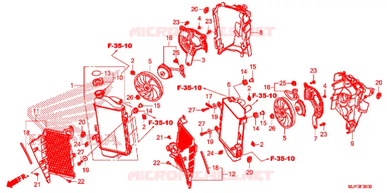 RADIATOR Honda MOTO 1000 AFRICA-TWIN 2017  CRF1000DH