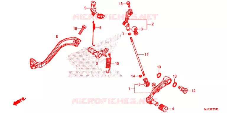 OPSTAP/KICKARM/ WISSEL PEDAAL Honda MOTO 1000 AFRICA-TWIN 2018  CRF1000DH