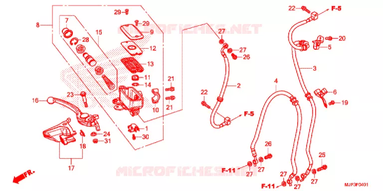 REMPOMP VOOR (CRF1000A/CRF1000D) Honda MOTO 1000 AFRICA-TWIN 2017  CRF1000DH