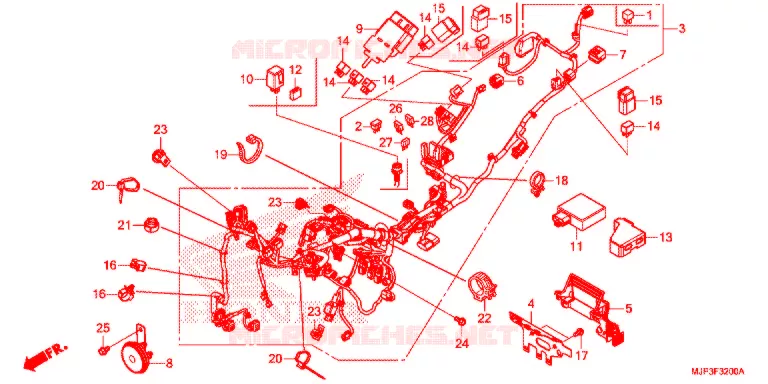 BEDRADINGSBUNDEL/ACCU Honda MOTO 1000 AFRICA-TWIN 2017  CRF1000DH