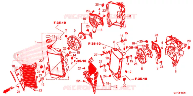 RADIATOR Honda MOTO 1000 AFRICA-TWIN 2017  CRF1000DH