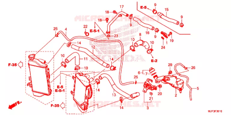 RADIATEUR SLANG Honda MOTO 1000 AFRICA-TWIN 2017  CRF1000DH