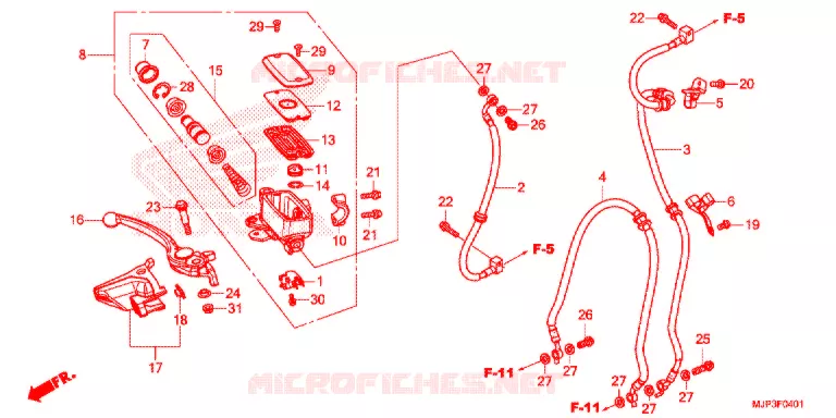 REMPOMP VOOR (CRF1000A/CRF1000D) Honda MOTO 1000 AFRICA-TWIN 2017  CRF1000DH