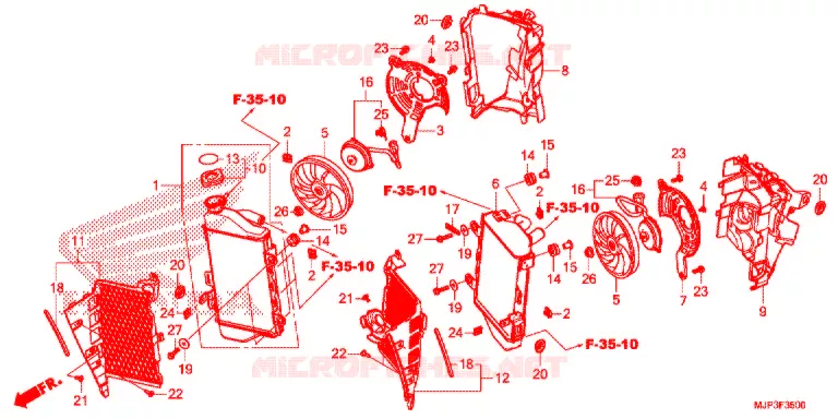 RADIATOR Honda MOTO 1000 AFRICA-TWIN 2017  CRF1000DH