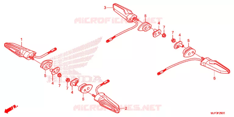 KNIPPERLICHT (CRF1000A/CRF1000D) Honda MOTO 1000 AFRICA-TWIN 2017  CRF1000DH