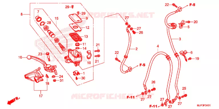 REMPOMP VOOR (CRF1000A/CRF1000D) Honda MOTO 1000 AFRICA-TWIN 2017  CRF1000DH
