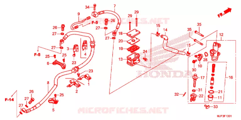 REMPOMP ACHTER (CRF1000A/CRF1000D) Honda MOTO 1000 AFRICA-TWIN 2017  CRF1000DH