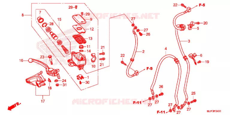REMPOMP VOOR (CRF1000A/CRF1000D) Honda MOTO 1000 AFRICA-TWIN 2017  CRF1000DH