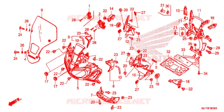VOOR KAP Honda MOTO 1000 AFRICA-TWIN 2017  CRF1000DH