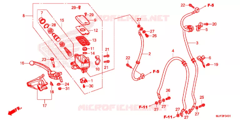 REMPOMP VOOR (CRF1000A/CRF1000D) Honda MOTO 1000 AFRICA-TWIN 2017  CRF1000DH