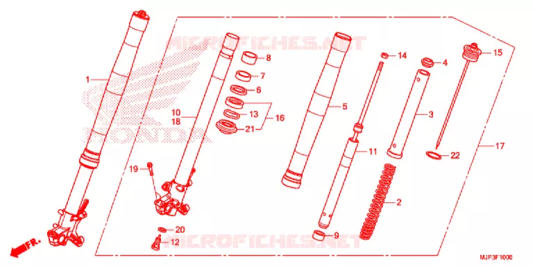 VOOR VORK Honda MOTO 1000 AFRICA-TWIN 2017  CRF1000DH