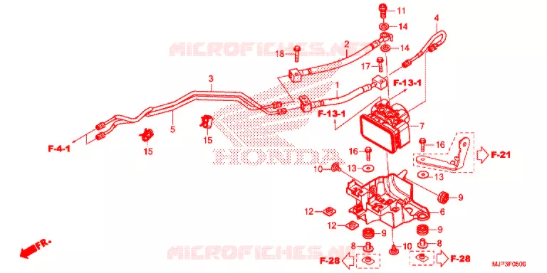 VOORREM HOOFDCILINDER/ABS MODULATOR Honda MOTO 1000 AFRICA-TWIN 2017  CRF1000DH